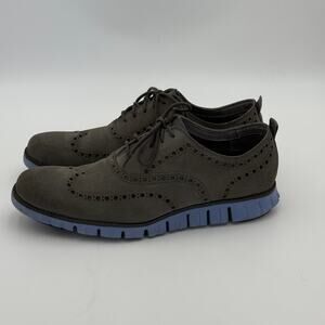 Cole Haan zerogrand Wingtip Oxford Suede - Gray/Blue